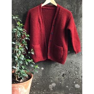2/$50🌿 Vintage Red Knit Cardigan